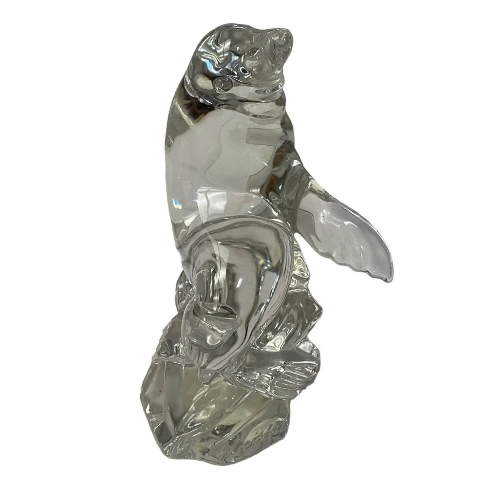 Vintage Collectible Decoration‎ Crystal Dolphin Figurine Clear 2000 5